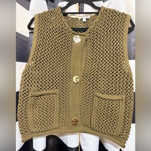 Vigoss Khaki Knit Women's Vest